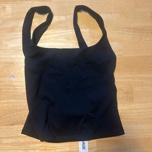 Garage Black Cropped Tank Top Size M NWT